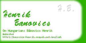 henrik banovics business card